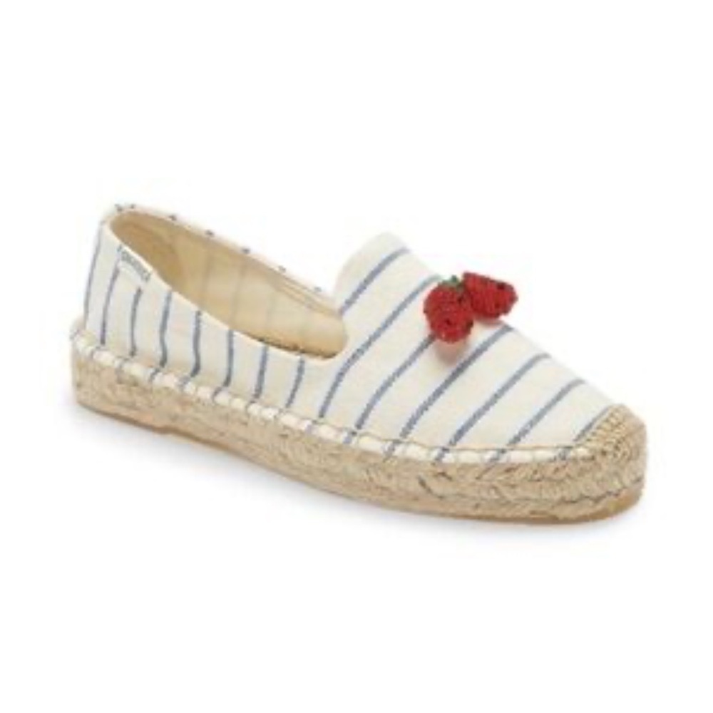 Soludos striped strawberry platform espadrilles women’s 5.5 EUC